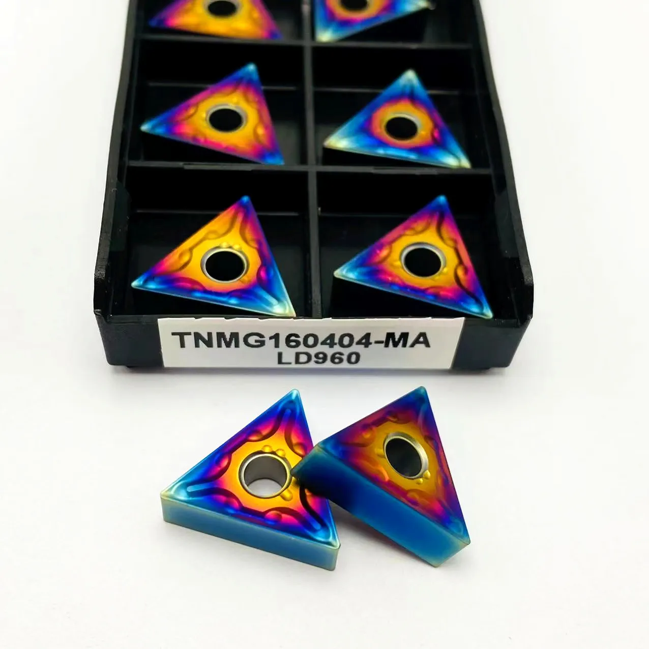10pcs Nano Blue TNMG160408 MA LD960 TNMG160408 MA LD960 lama per tornitura in lega dura acciaio duro serie Nano Blue di alta qualità