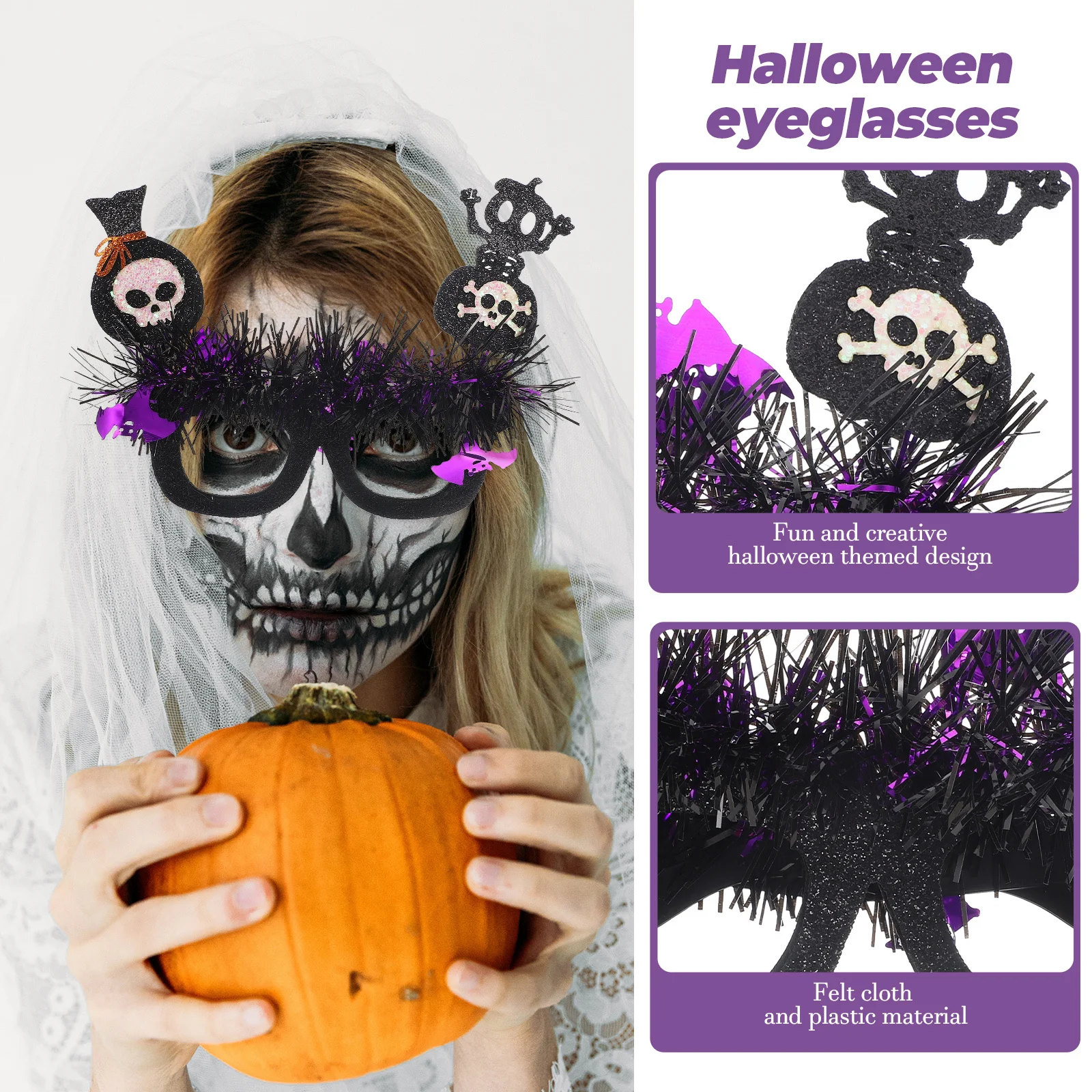 ハロウィン眼鏡フレームトリックパーティー記念品フォトブース小道具大人子供ギフトハロウィーンパーティー記念品子供向け