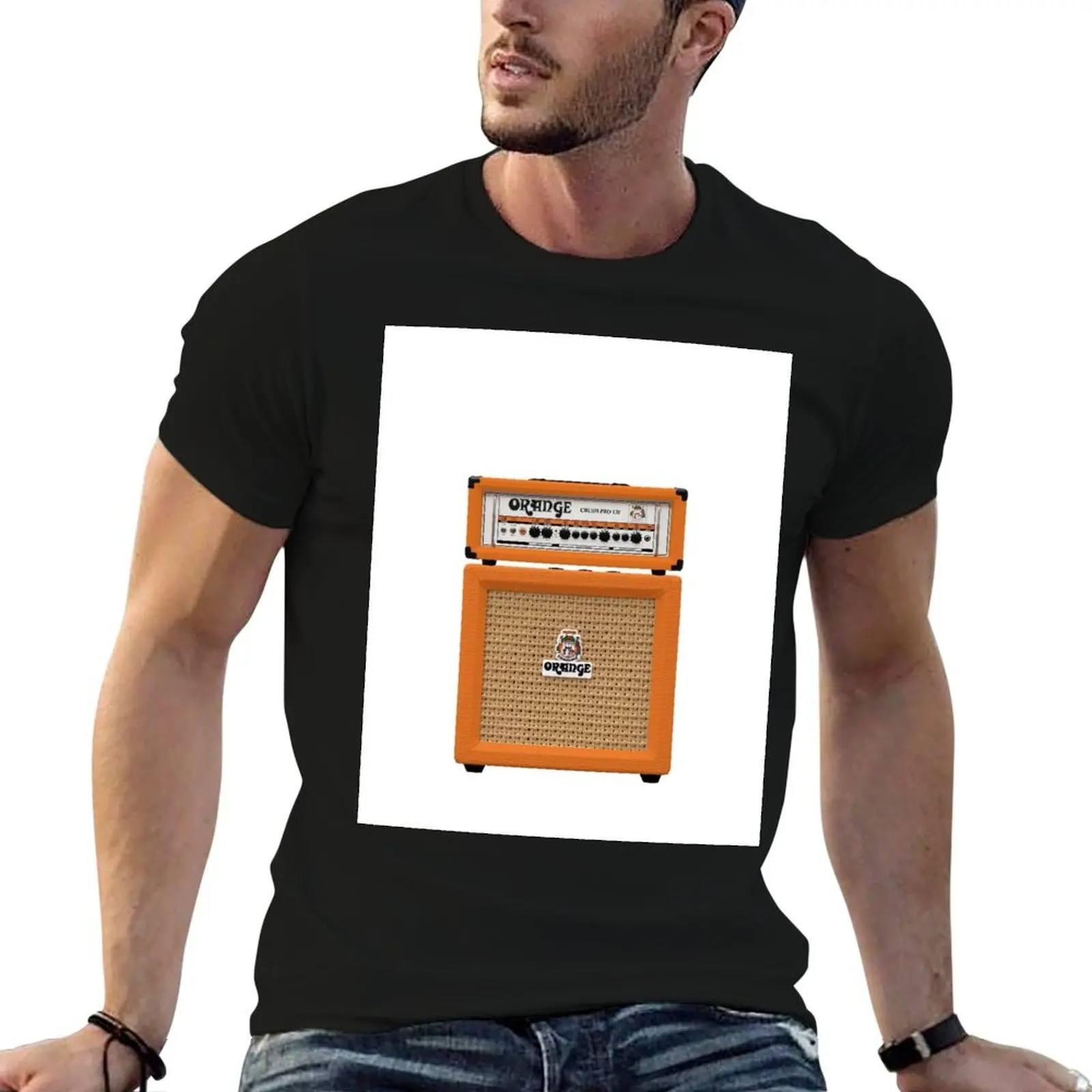 colour amp man t custom electric Orange for shirt shirts funny t graphic T-Shirt guitar print