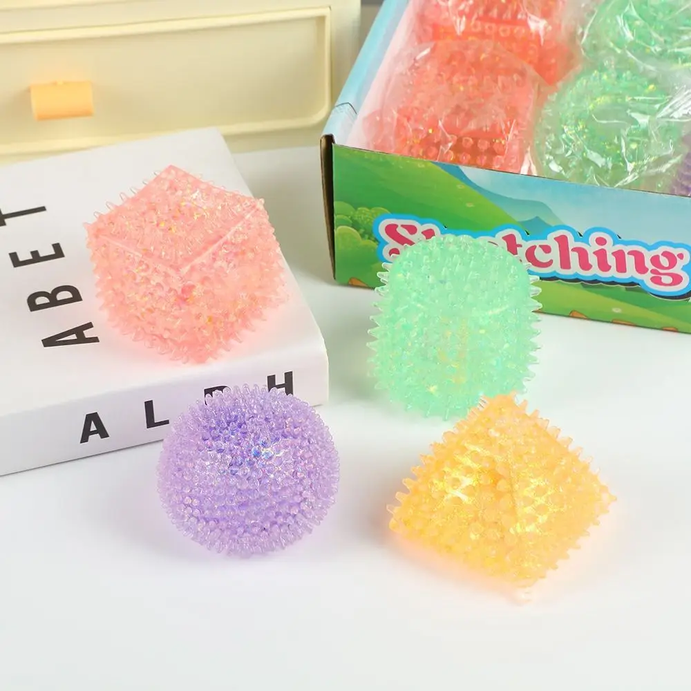 Boys Girls Slow Rising Maltose Fidget Squishes Geometric Shapes Cute Soft Squishy Ice Ball Pinch Multicolor Sensory Office Home