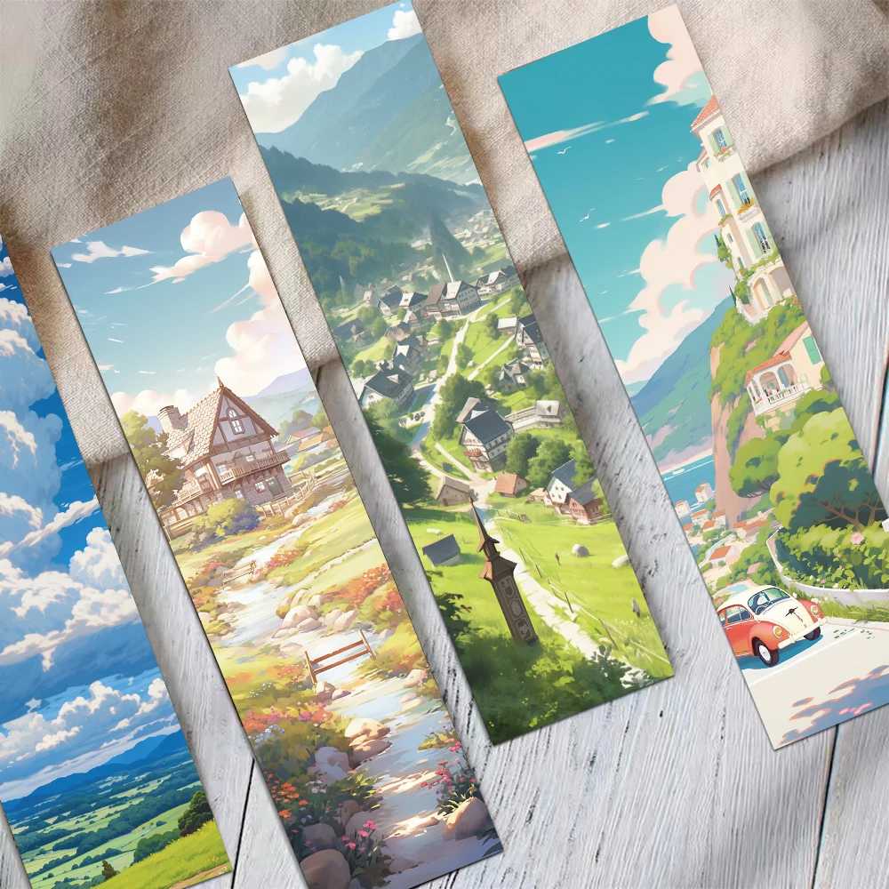 30pcs Manga Style Bookmark Reading Pages Books Annotated School Stationary Supplies DIY Aesthetic Bookmark Creative Message Card