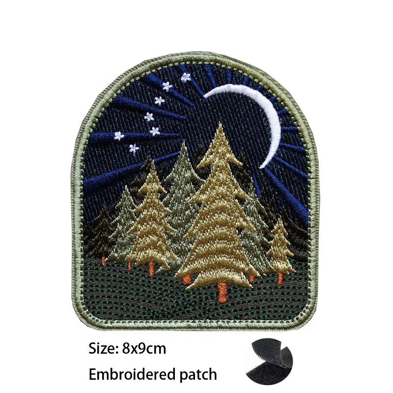 3D Embroidered Armband for Camping, Mountain and River Badge Colored Eyes, World Backpack, Jacket Patch, Newly Design, Exquisite