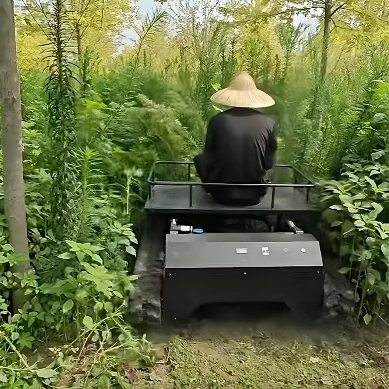 Fully Automatic Industrial Lawn Mower Robot 4-Stroke 90cm Mowing Width Customizable Storage Rack Remote Control for Customized