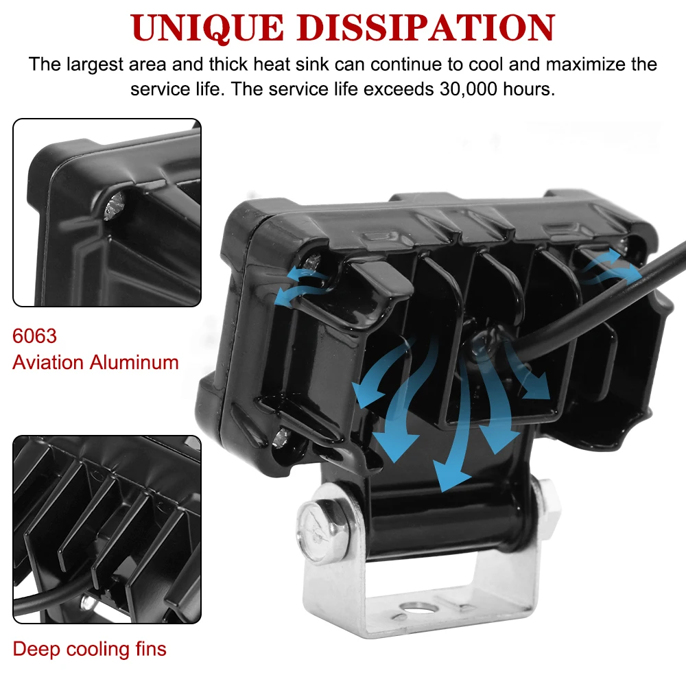 1 قطعة 20 واط عدسة الأضواء عدسات مزدوجة الأضواء دراجة نارية LED الدراجات النارية مساعد الضباب مصباح ثنائي اللون الأبيض الأصفر الضوء
