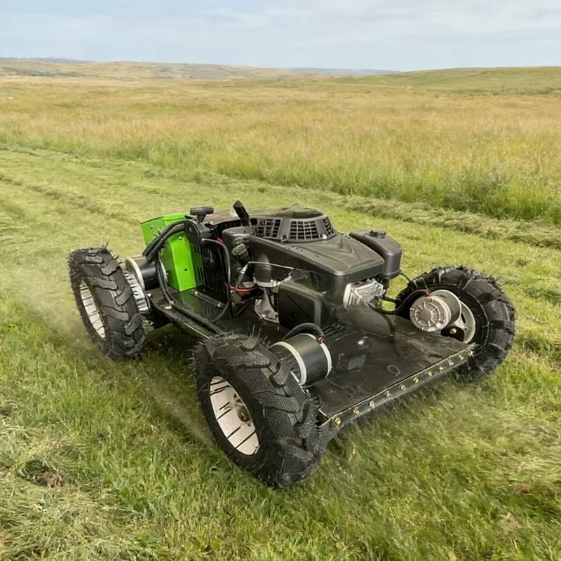 Heavy Duty 4WD RC Mower 224cc Engine All Terrain Grass Farm Garden Weeding Trimming Machinery