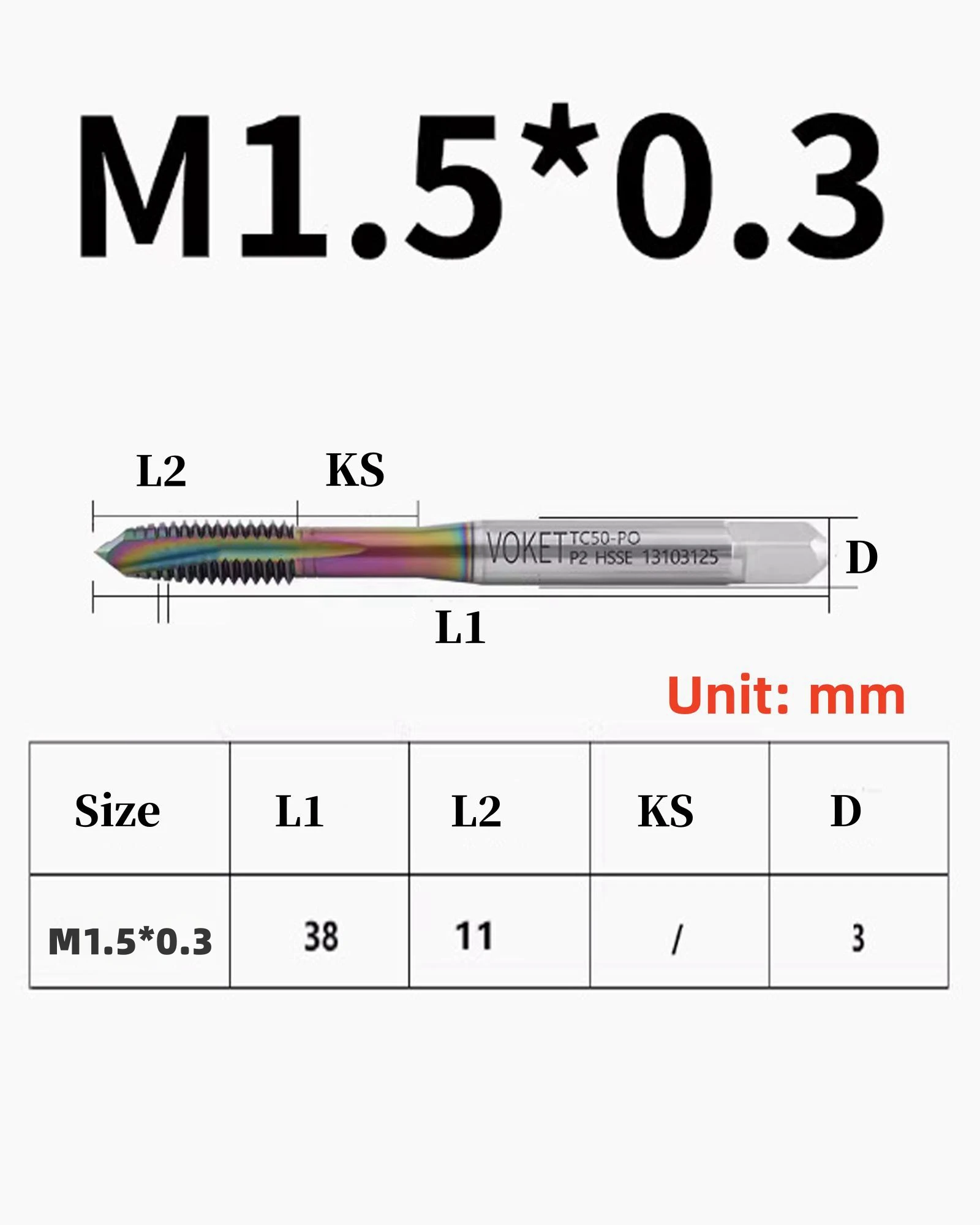 3pcs Combination Drill Tap &Tip Tap Bit Set Nano Blue Coated Screw Tapping Bit Tool High Speed Steel Drilling Tapping Bits