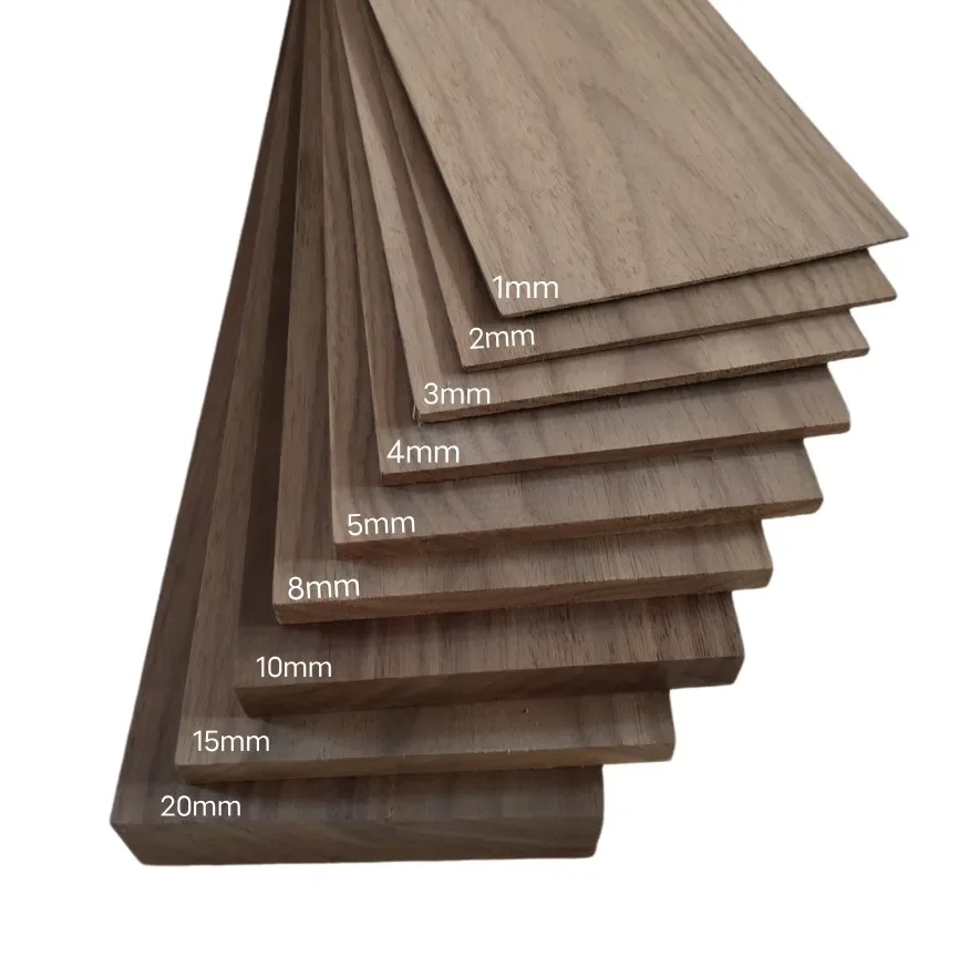 AOE WOOD1-5mm Burnishing Black Walnut Wood Panel Solid Wood DIY Handmade Construction Model Material