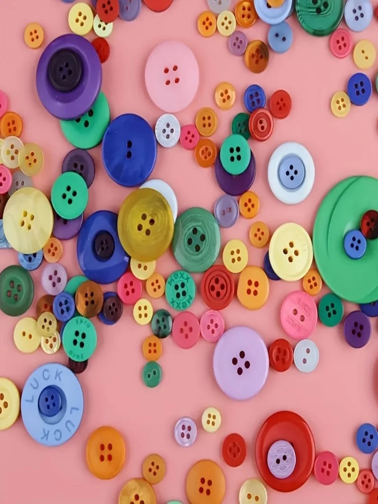 660Pcs Resin Sewing Buttons Mixed Sizes Round Craft Buttons DIY Painting Handmade Garment Scrapbooking Decor Accessories