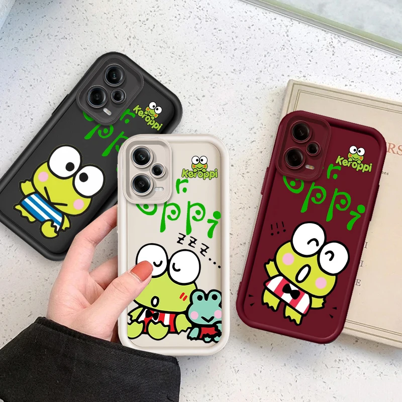 Kero Kero Keroppi Cartoon Art Eye Ladder For Xiaomi Redmi Note 13 12 12C 11 11S 10 10C 10A 9C 9A Pro 5G Back Phone Case