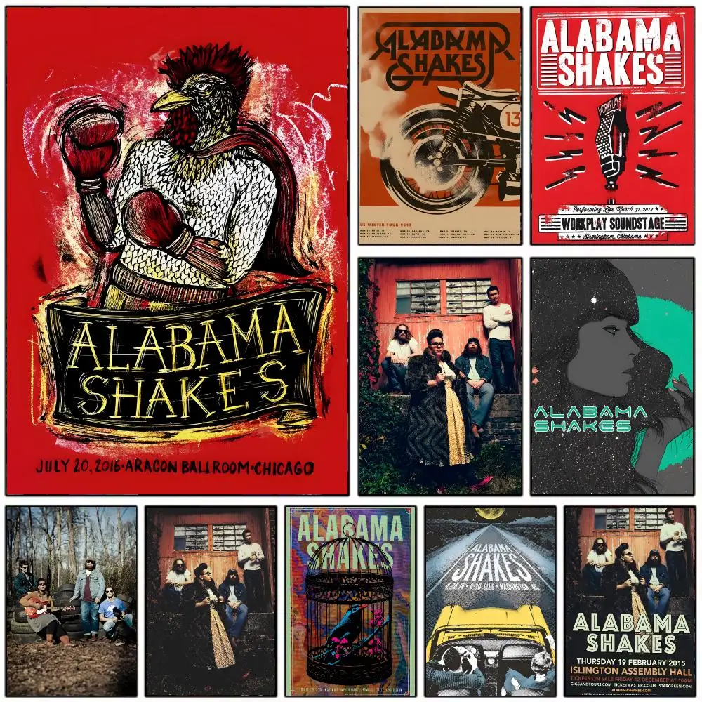 Soulful Band A-Alabama Shakes Poster Modern Home Decoration Interior Design & Contemporary Wall Art Collection