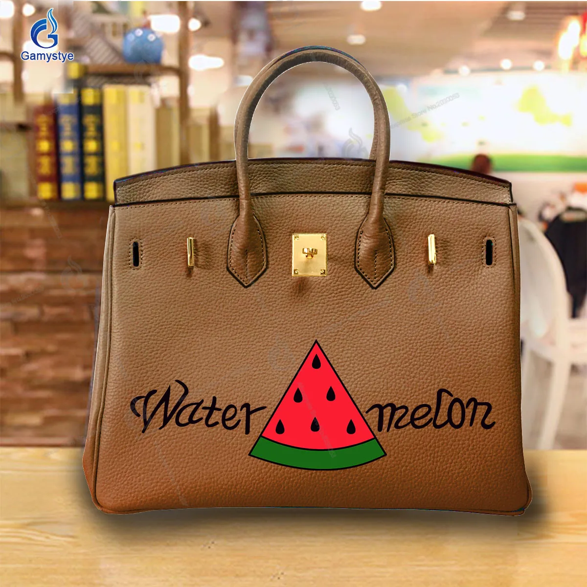 

Personalizar bolso Art Printed English Graffiti and Watermelon Bag Ladies purses and handbag Messenger Clutch Totes Big Capacity