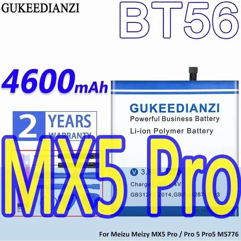 

Аккумулятор мобильного телефона емкостью 4600 мАч, безопасный, высокая совместимость BT56 для Meizu Meizy MX5 Pro 5 M5776