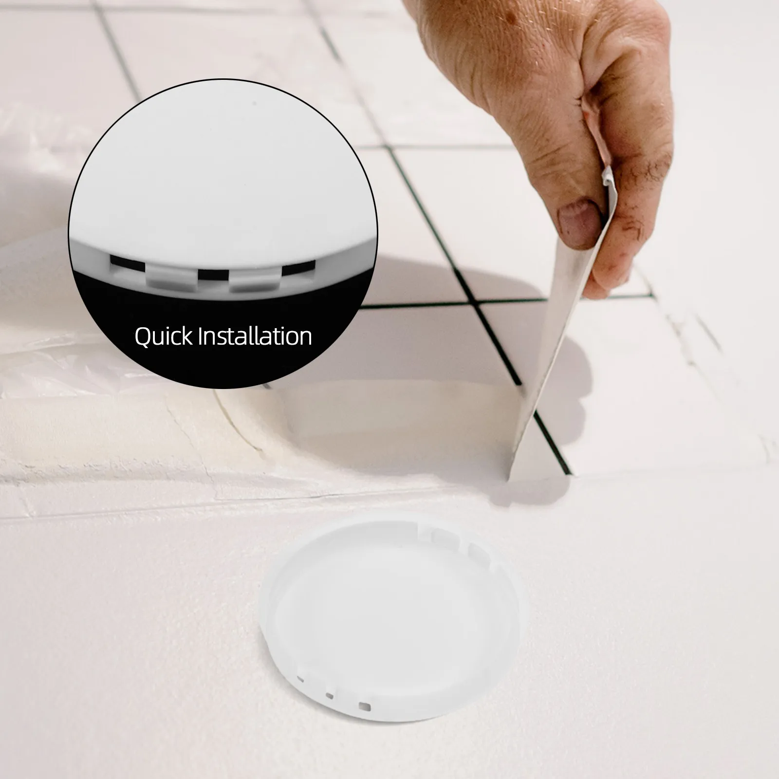 Round Chimney Caps Vent Cover Spring Loaded Decorative Plastic Pipe End Cap Easy Installation Vent Hole Cover for Home - view 4