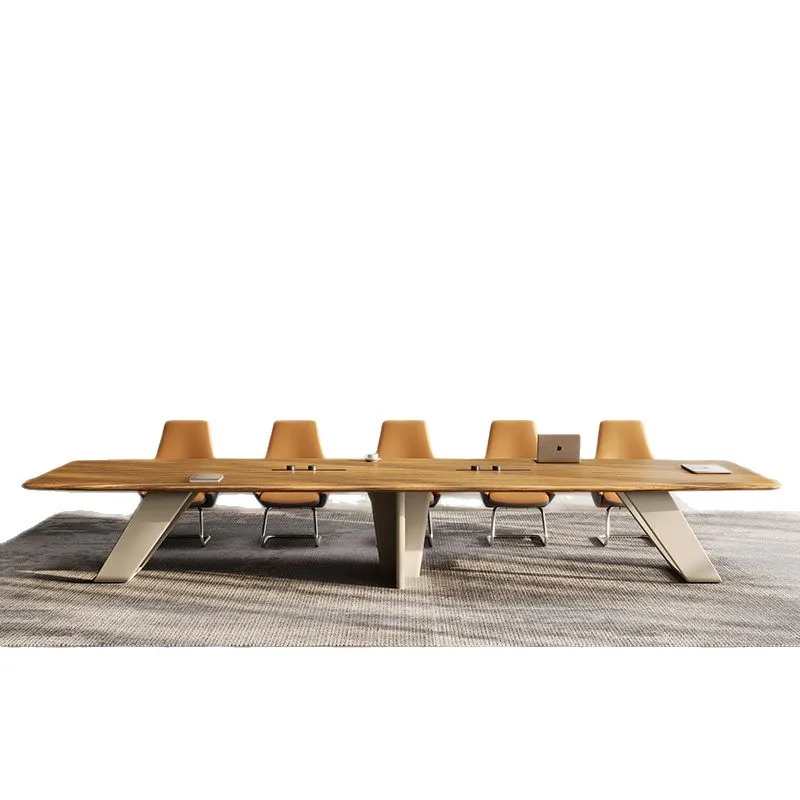 Large conference table and chair combination light luxury negotiation table modern meeting room
