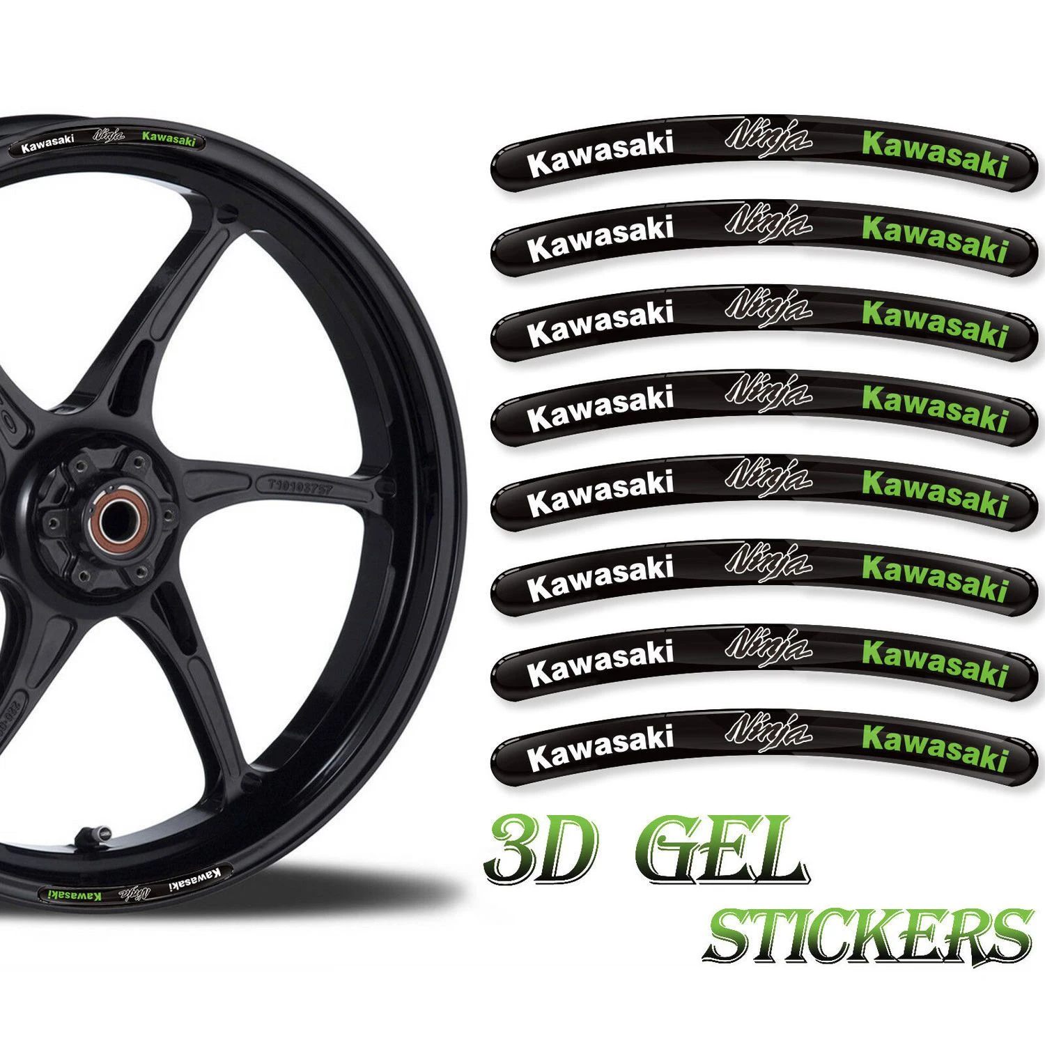 

Наклейки на колеса для мотоциклов Kawasaki Ninja, 13-19 дюймов, универсальные, для модификации шин, водонепроницаемые, декоративные, с эффектом капель.