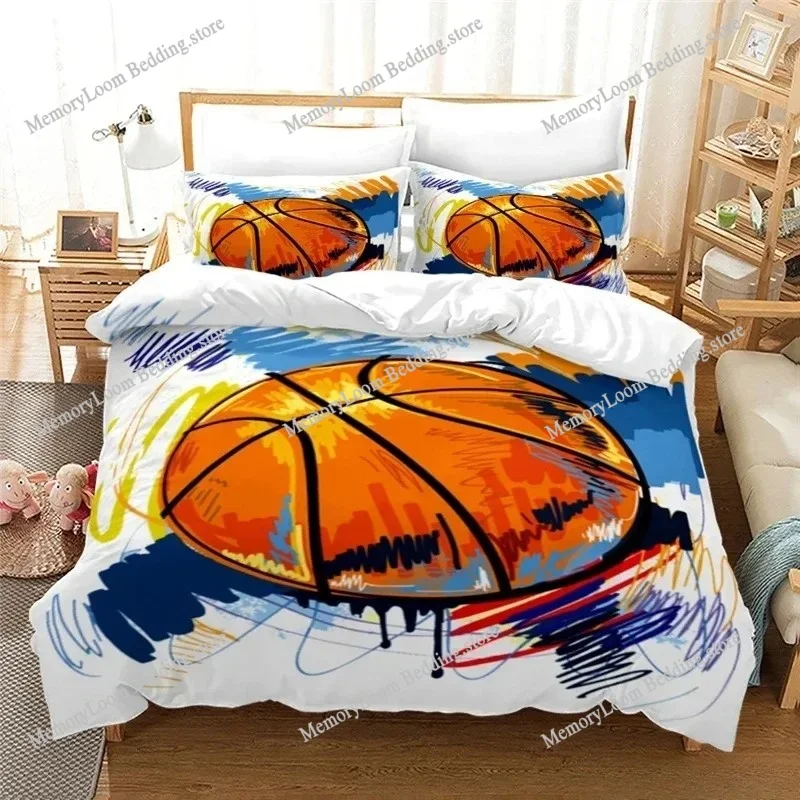 

3D Basketball Sports Man Printed Bedding Set Duvet Cover Set Soft Comforter Cover with Pillowcase Set Twin Full Queen King Size