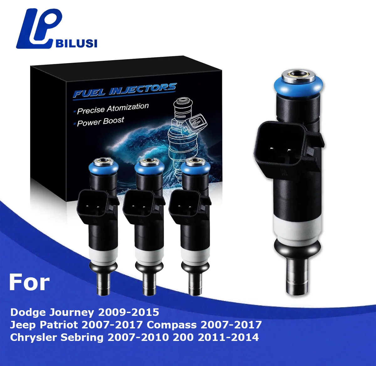 

Bilusi 2.0L 2.4L Fuel Injectors For Dodge Avenger Caliber 07-14 For Jeep Compass Patriot Chrysler 200 Sebring 07-14 04891577AC