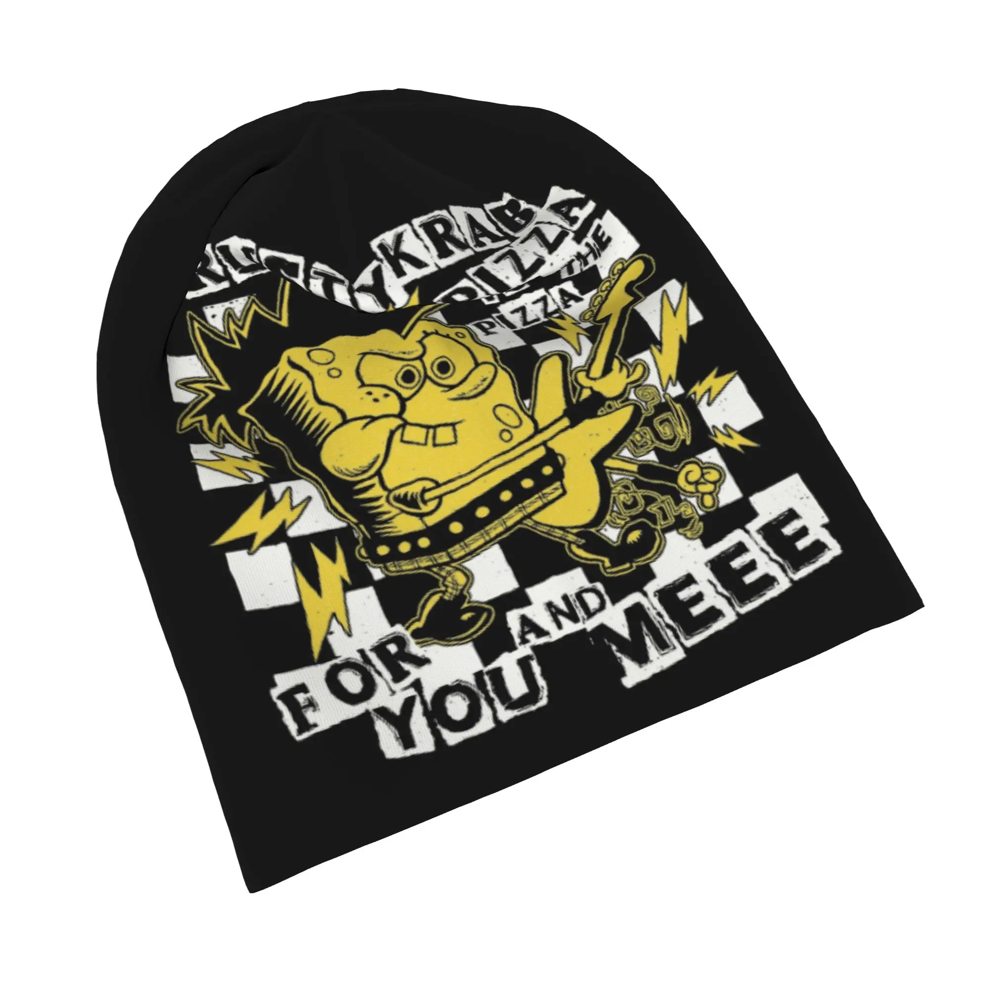 Spongebobed Cap  Casual Adult Outdoor Skullies Beanies Hat Spring Warm Head Wrap Bonnet Knitted Hat