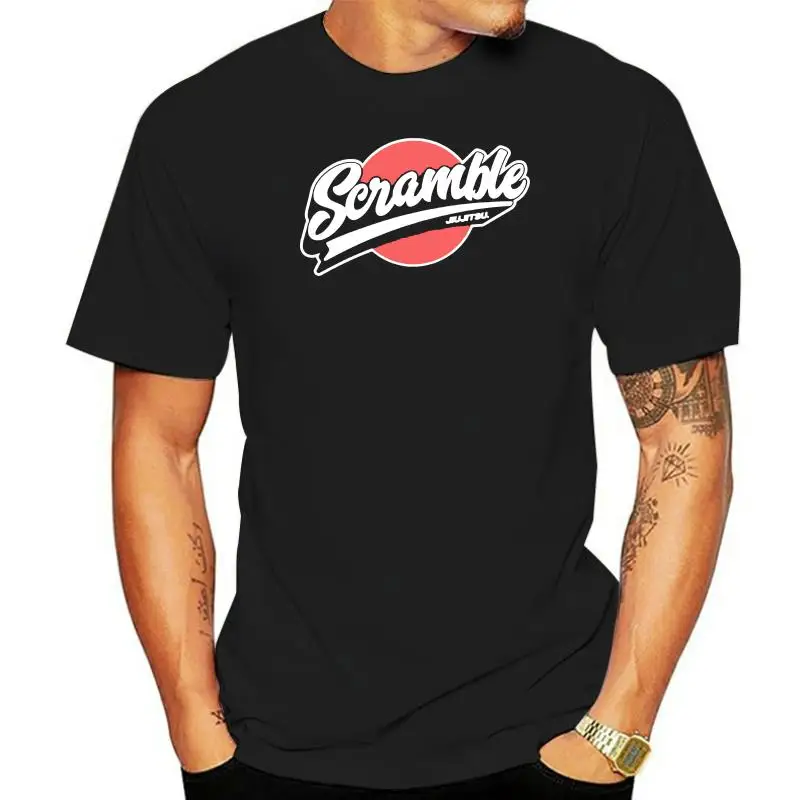 Scramble T-Shirt Sport Logo Tee Navy BJJ No Gi Grappling Casual