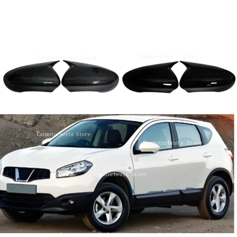 Car Rearview Side Mirror Cover Wing Cap Fit For  Nissan Qashqai J10 2007 2008 2009 2010 2011 2012 2013 2014 Rear View Case Trim