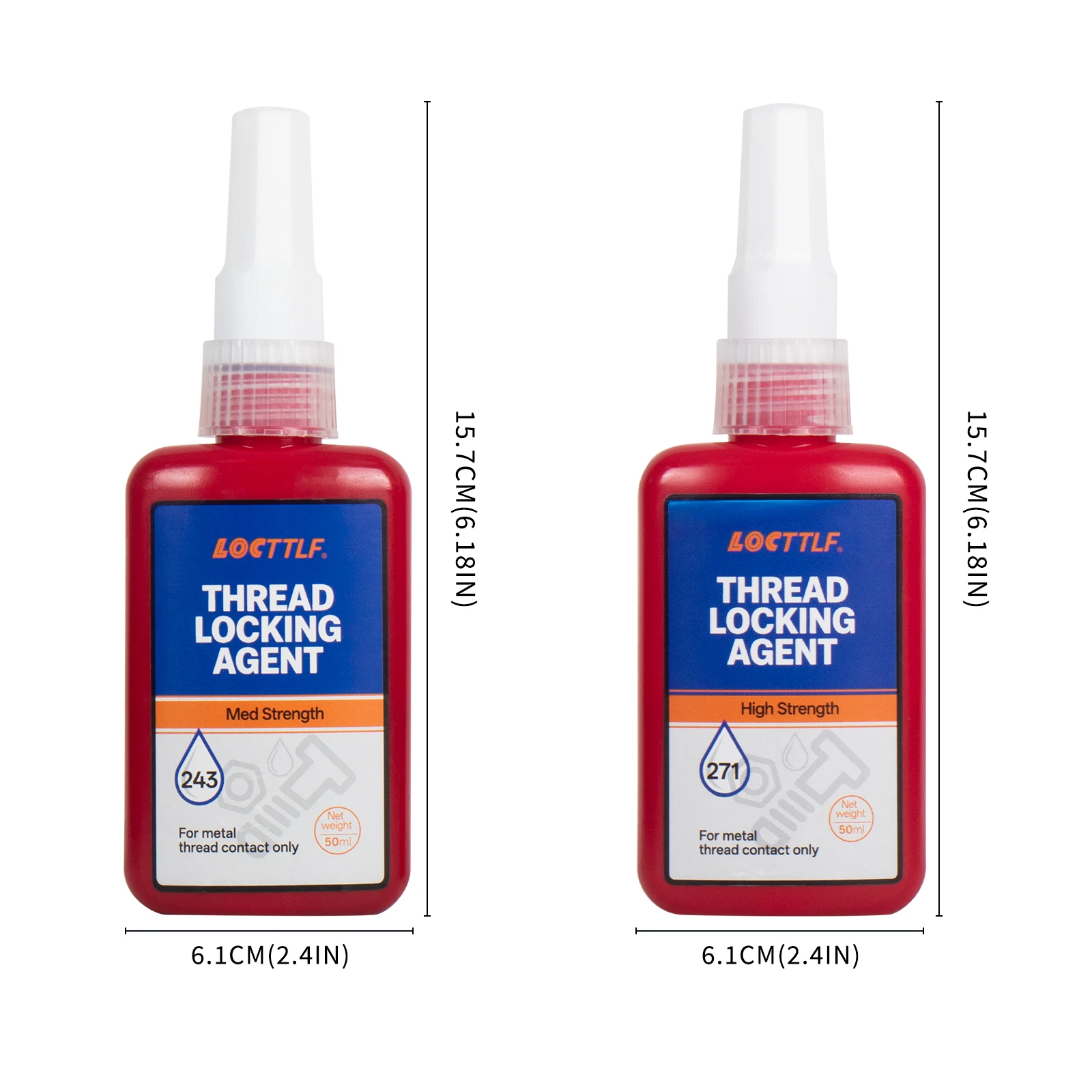 50ml Threadlocker 271Red High-Strength Thread Locker 243 Nuts-Bolts Locker Screw  Lock Tight Seal Fasteners Anaerobic Adhesive image 6