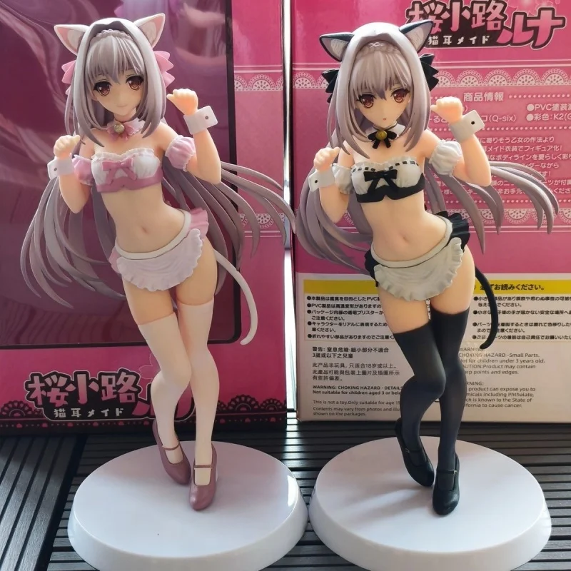 

Omegavision Sakurakouji Luna Anime Figure Original Color Cat Ear Tsuki Ni Yorisou Otome No Sahou Standing Model Toys Gifts