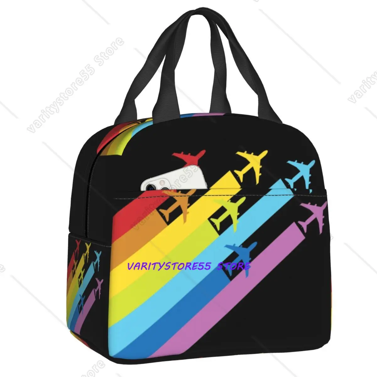 Airplane Cockpit Control Panel Resuable Lunch Box Leakproof Aircraft Pilot Aviator Plane Cooler Thermal Food Insulated Lunch Bag