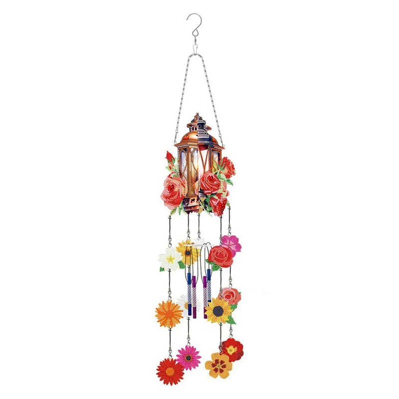 Wind Spinner DIY Diamond Art Painting Wind Chime Double Sided Hanging Ornament For Decor 2 Pieces