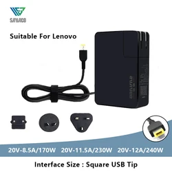 SAVAGO 20V 11.5A 230W AC Adapter Laptop Power for Y7000P ThinkBook16P 170W GaN Charger for Legion Slim 5/5i