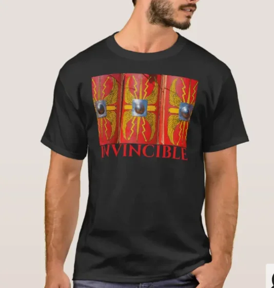 

Red Decorated Roman Empire Military Shields Scutums T-Shirt. Summer Cotton Short Sleeve O-Neck Mens T Shirt New S-3XL