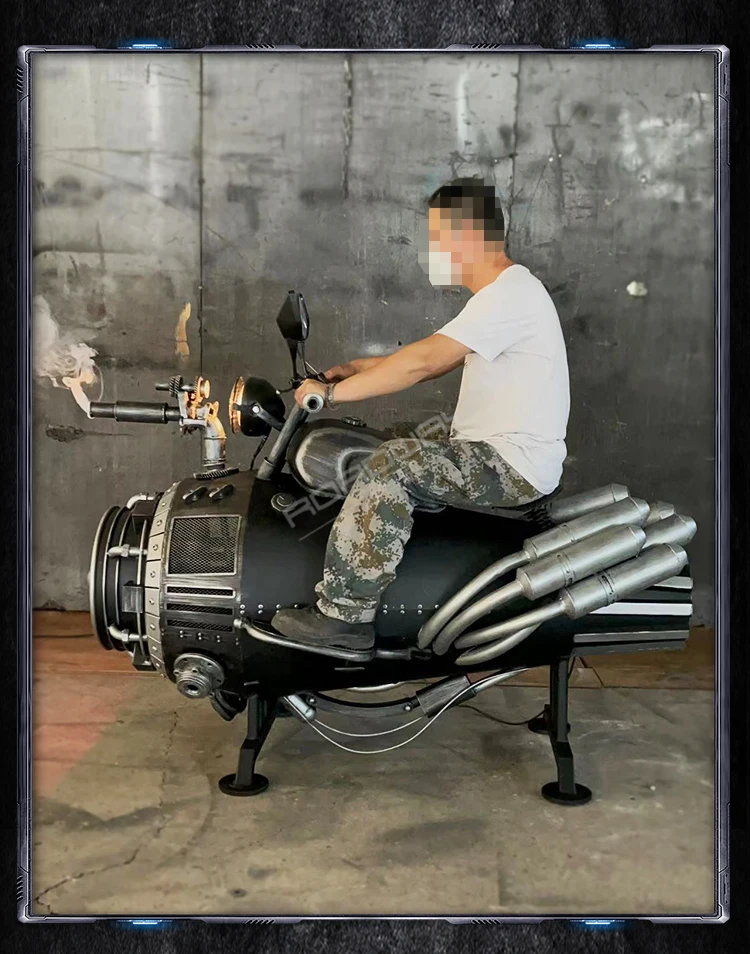 Creative retro industrial wind metal motorcycle model bar ceiling ceiling ceiling decoration pendant