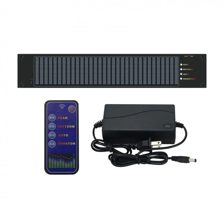 

JA12832 2U Full Color RGB Rhythm Light Display Supports Music Spectrum And Sound With Wired Control-Audio Products Accessory
