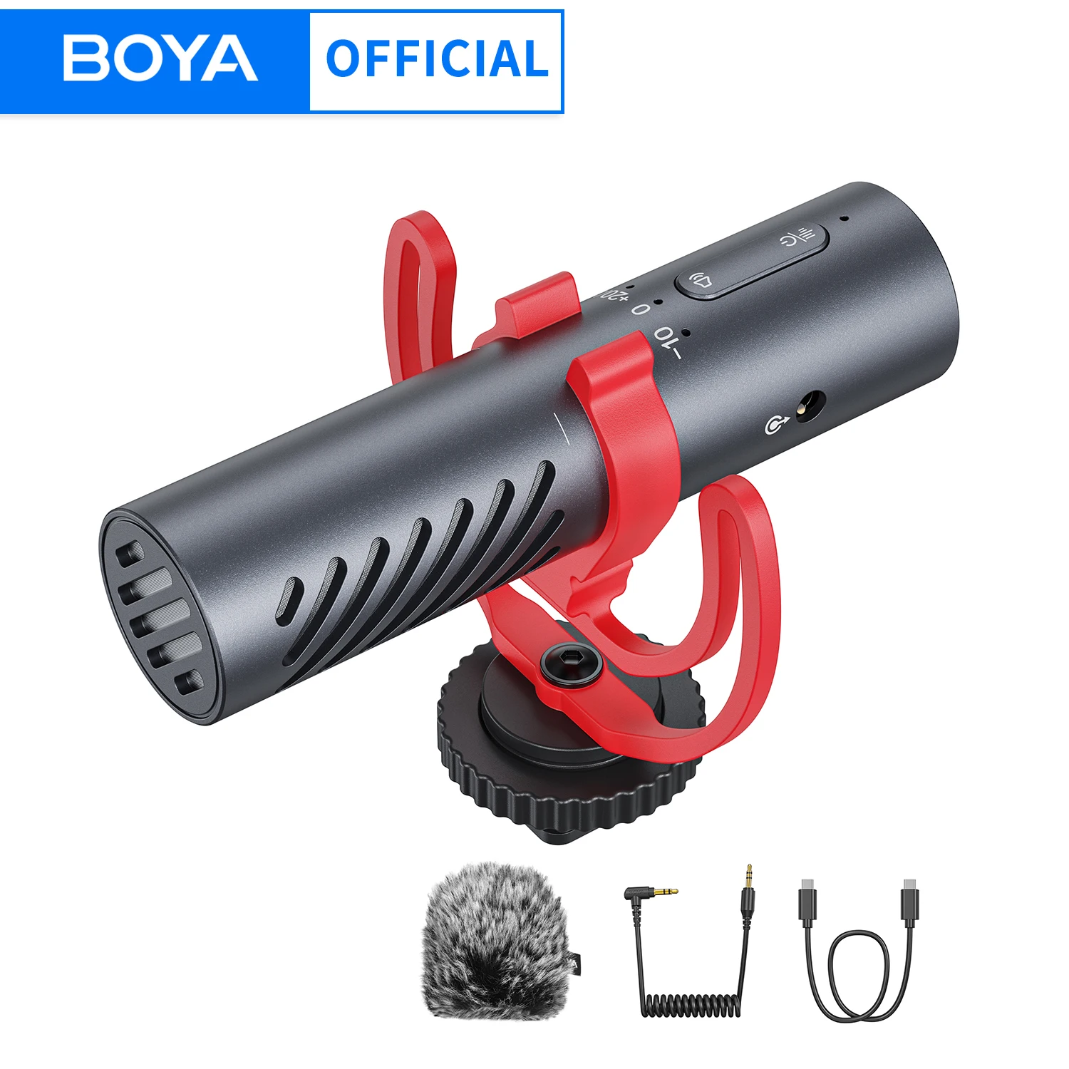 BOYA BY-MM1 AI On-Camera Shotgun Mini Microphone for iPhone 15-17 Android Samrtphone Cameras Computer Video Recording Vlogging