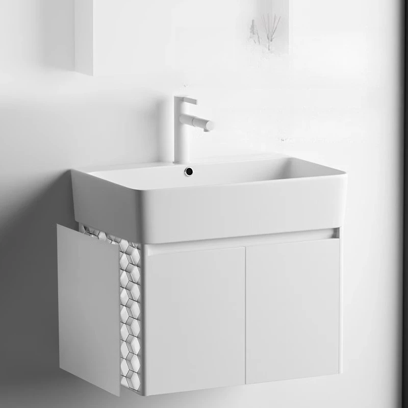 

Thickened honeycomb aluminum alloy bathroom cabinet combination, small apartment bathroom basin basin cabinet