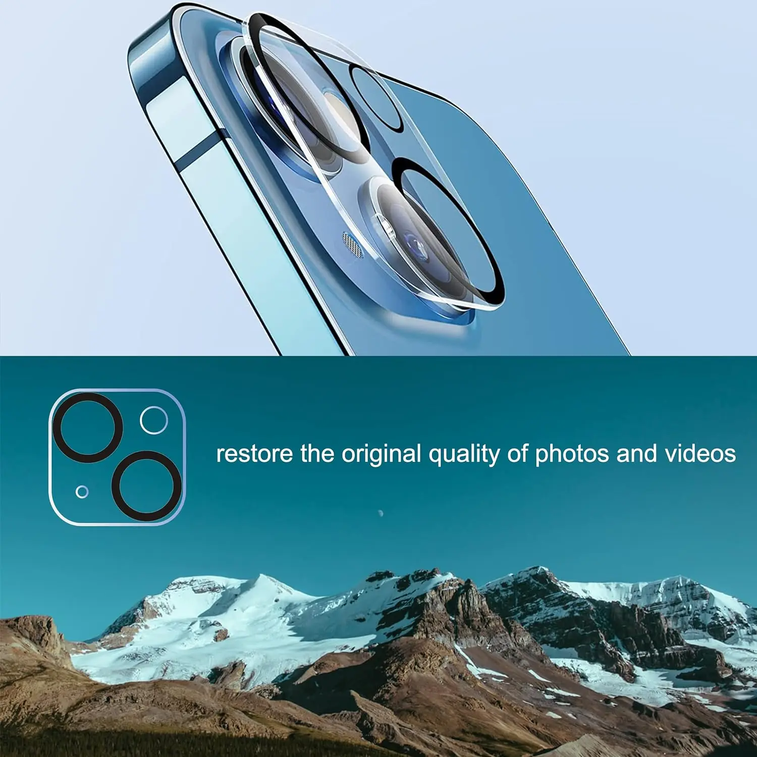 3PCS Camera Lens Protector Cover For iPhone 15 Pro Max 14 Plus 13 Mini 12 11 15Pro 14Pro 15Plus Protection Phone Protective Film image 5