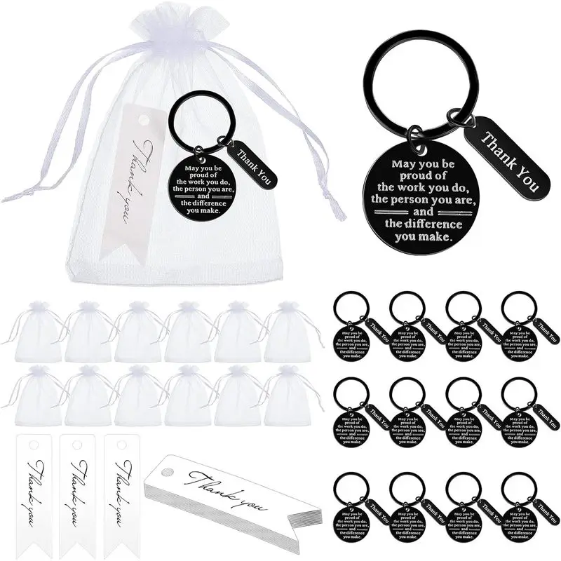 Employee Appreciation Thank You Keychains Gifts Bulk