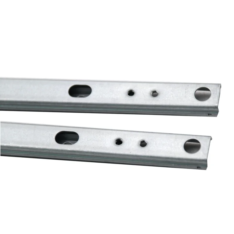 1Pair 8"-16" Drawer Slide 17mm Wide Two-section Ultra-narrow Mmini Ball Slide Steel Cabinet Two Way Chute Rail