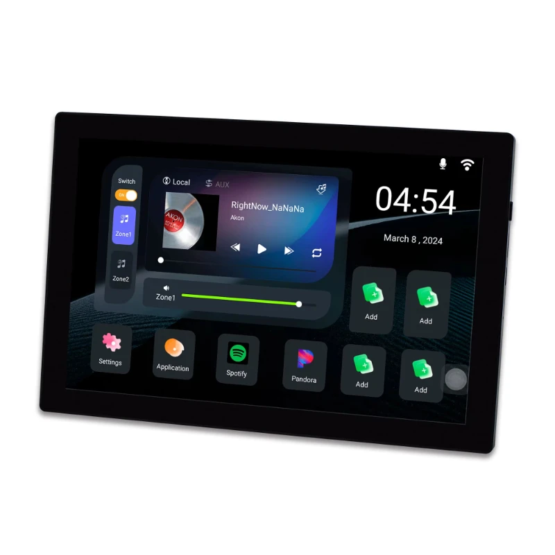 Bluetooth Wifi Home Audio Background Music System 7 Inch 6 Zone Android Host