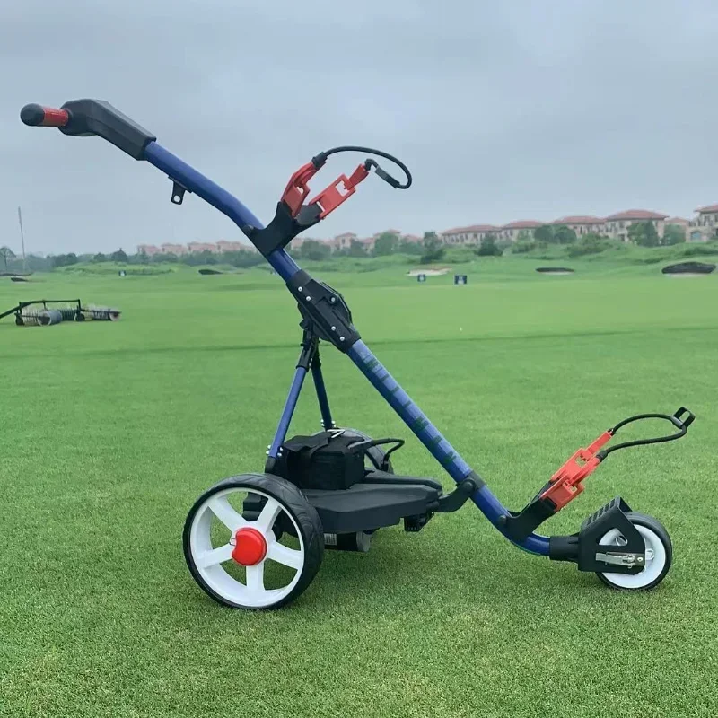 Electric Push Golf Trolley golf buggy golf cart With Lithium battery Lead Acid battery 12V Blue Color