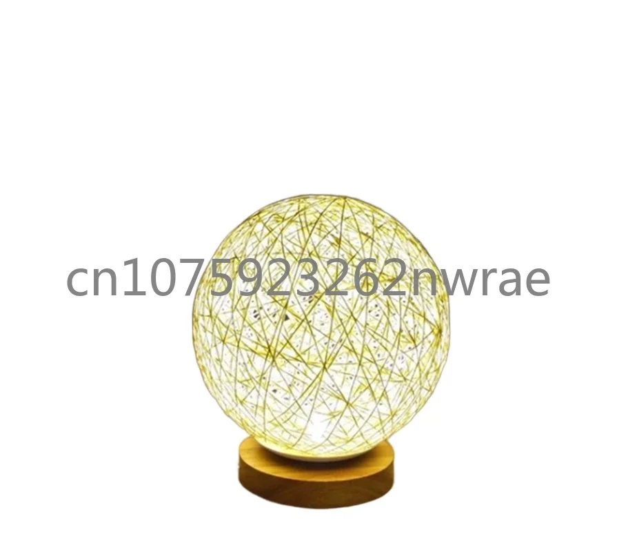 Wood round base USB plug with high brightness LED light source table lamp accessories for 3d moon lamp