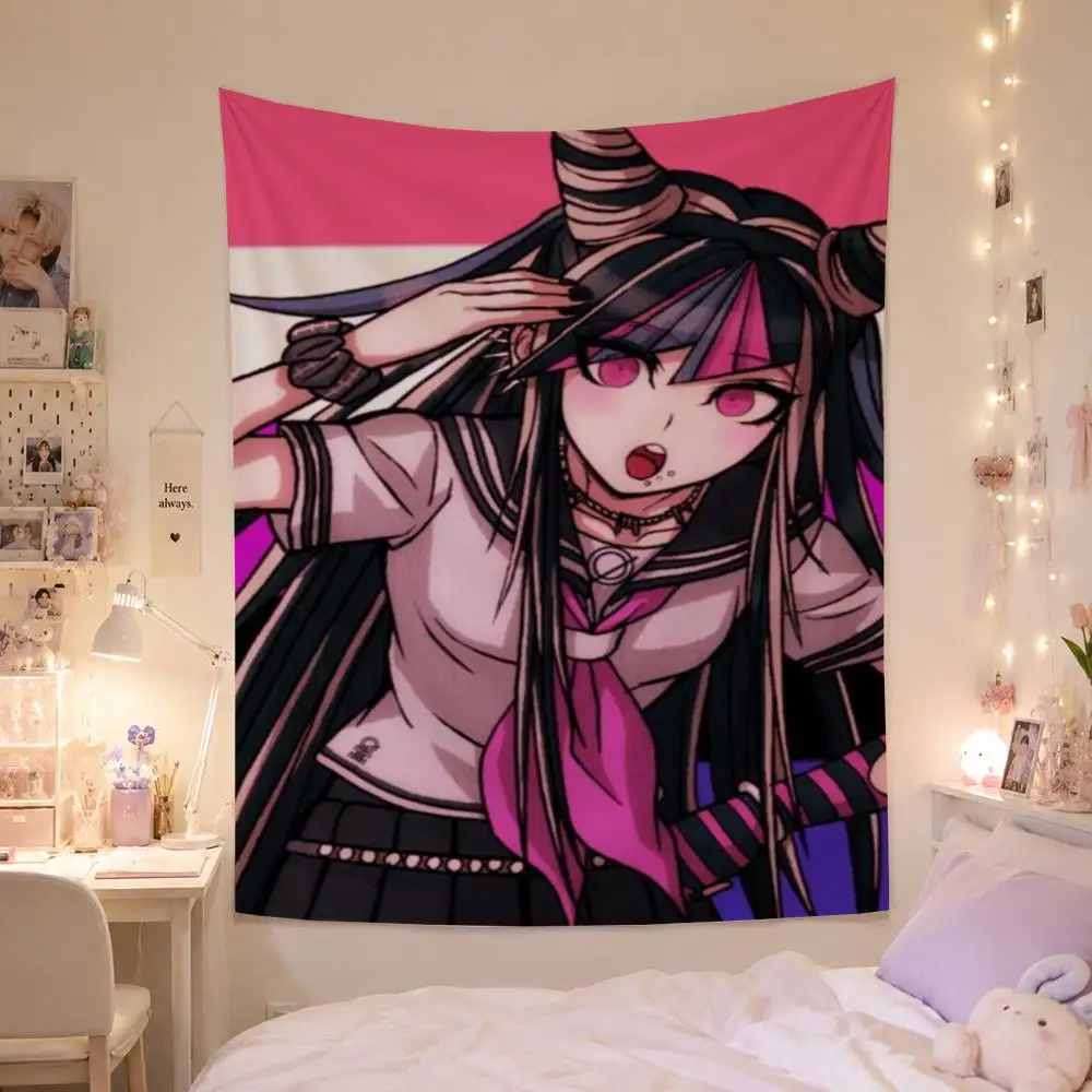 Anime Danganronpa Ibuki M-Mioda Flag Digital Printing Banner for Garage Wall Out Door Decoration