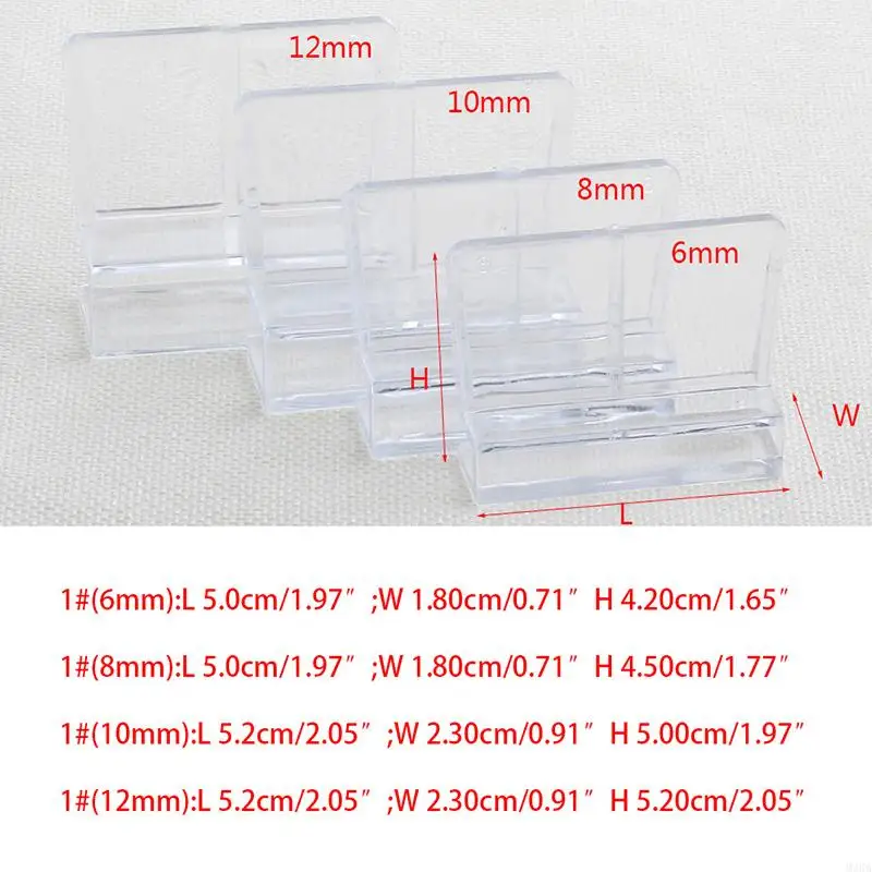 M3GA Aquarium Glass Cover Clip Clear Acrylic Support Holder Fish for Tank Lid Clips C