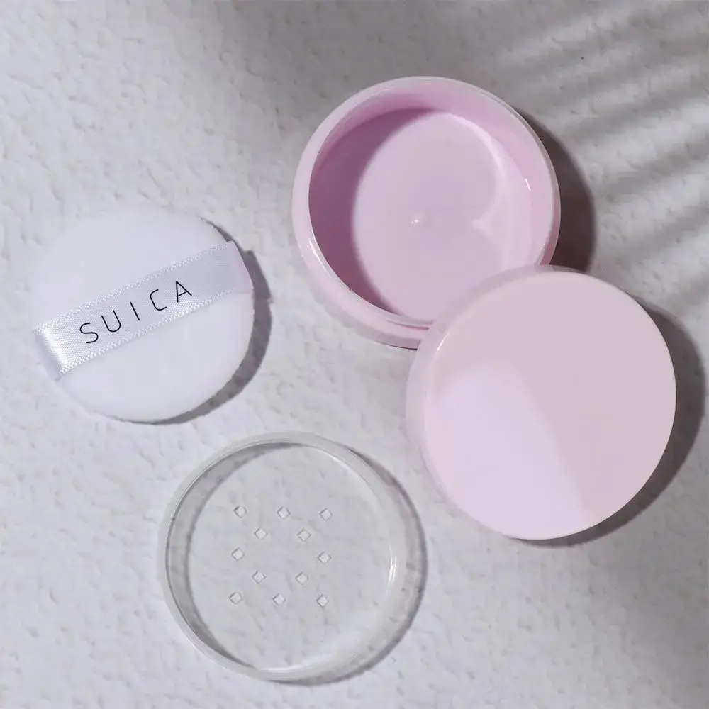 1Pcs 퍼프 파우더 하위 패키지 빈 루스 파우더 항아리 Sifter 분산 파우더 박스가있는 흰색 캡 마카롱 미니 화장품 용기