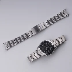 Rolamy 20mm WatchBand Strap OysterStyle 316L Stainless Steel Deployment Clasp Silver Bracelet For Seiko SND367 SND363 SND365