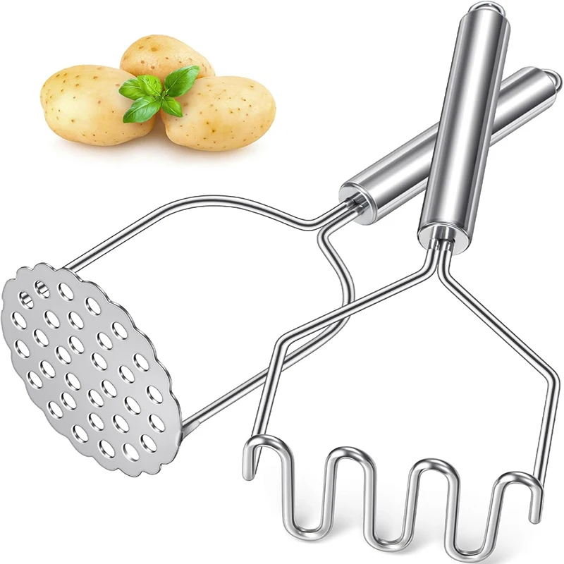 Stainless Steel Potato Masher Manual  Potato Crusher Pusher Fruit Vegetable Pressure Mud Machine Potato Ricer Press Kitchen Tool