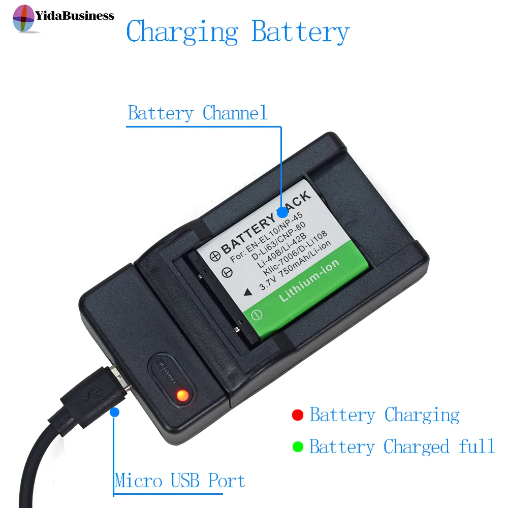 4 шт. Li-40B Li-42B EN-EL10 аккумулятор + тонкое зарядное устройство для мгновенной камеры Fuji Instax Mini 90