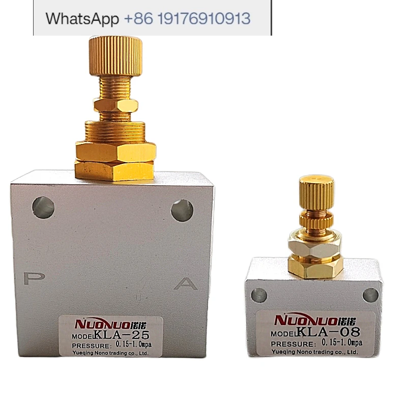 

Pneumatic flow control one-way throttle valve KLA-06/08/10/15/20/25/40/50 cylinder speed control/L