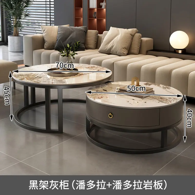 Round Unique Coffee Tables Waterproof Modern Simple Metal Coffee Tables Aesthetic Organizer Muebles De La Sala Home Decoration