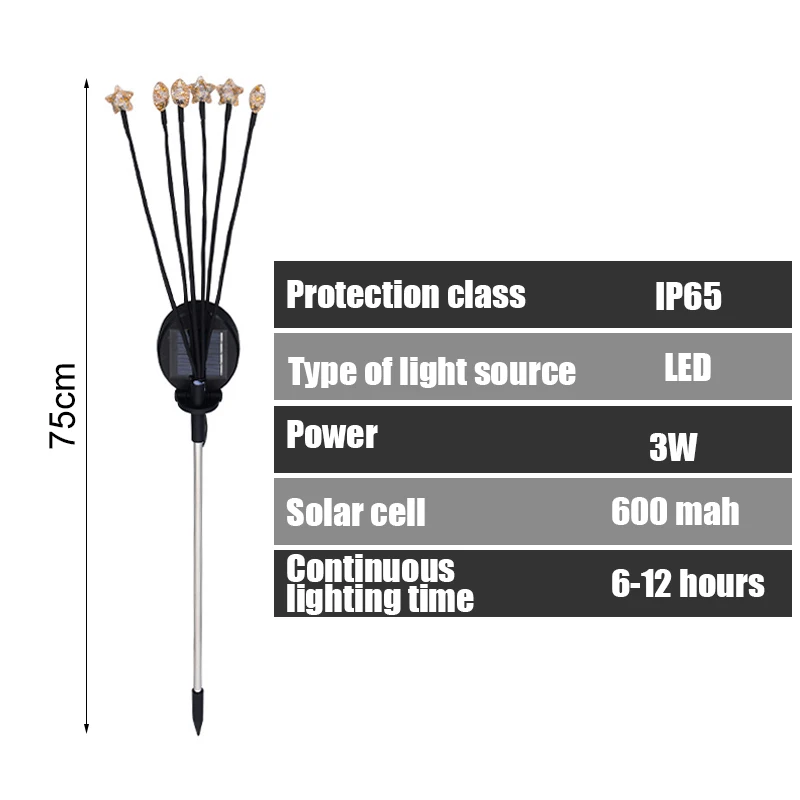 Impermeável Solar Luzes LED, Pentagram, Jardim Lawn Lamp, balançando a luz solar, Powered Paisagem, Pátio, Decoração do pátio, 4 Pcs, 2Pcs
