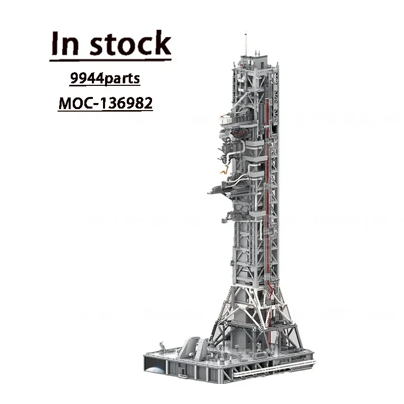 MOC- 136982   Аэрокосмическая мобильная пусковая установка, сборка, сращивание, форма для строительных блоков, 9944, детали, детский строительный блок на день рождения, игрушка в подарок